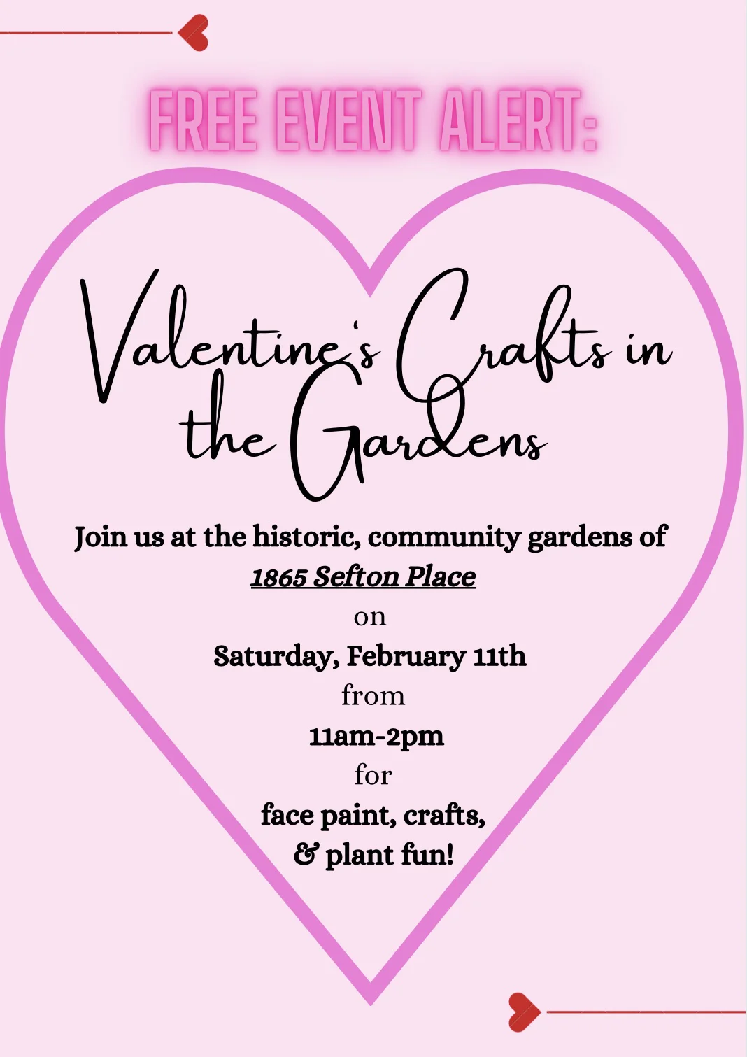 Coastal Sage Gardening Valentines Day Event