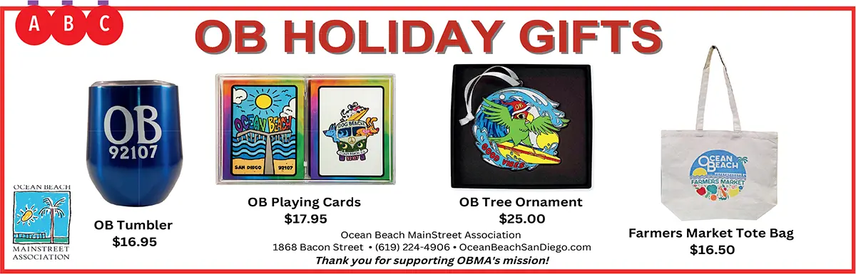 Ocean Beach MainStreet Association Holiday gifts 2023