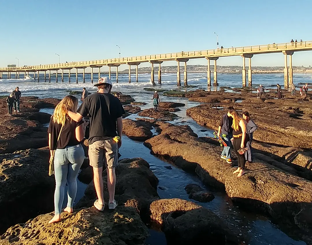 San Diego Ocean Beach Fishing Pier and Tide pools