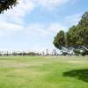 The expansive grassy area of Dusty Rhodes Park