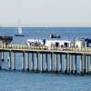 Pier during summertime